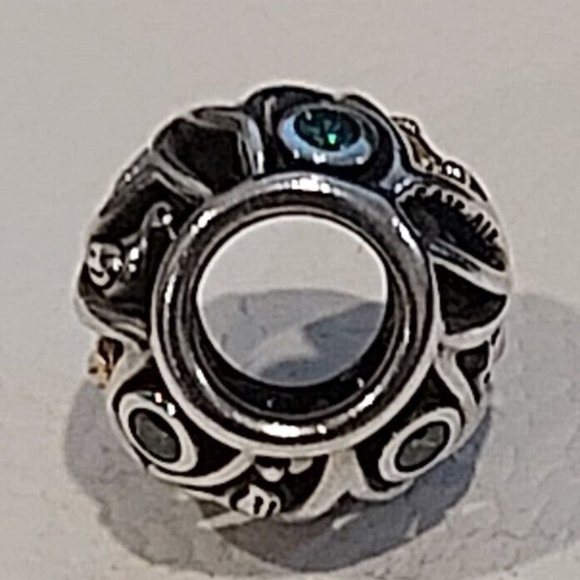 PANDORA *RETIRED* Sterling Silver Birds of a Feather w/14K Gold 791213CZN - Picture 3 of 7